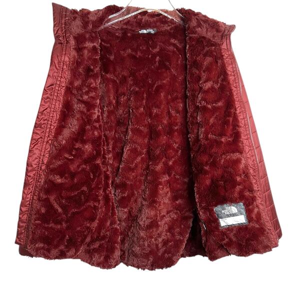 TNF Mossbud Swirl Parka Puffer Jacket Hooded Quilted Winter Coat Youth L 14/16 - Picture 3 of 14